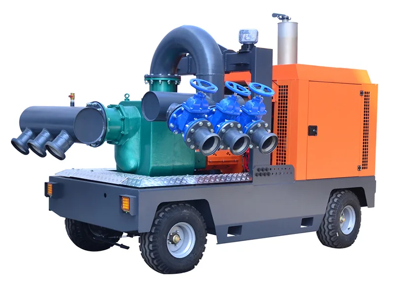 Large Flow Non-CloggingMobile Fire Pump Trailer
